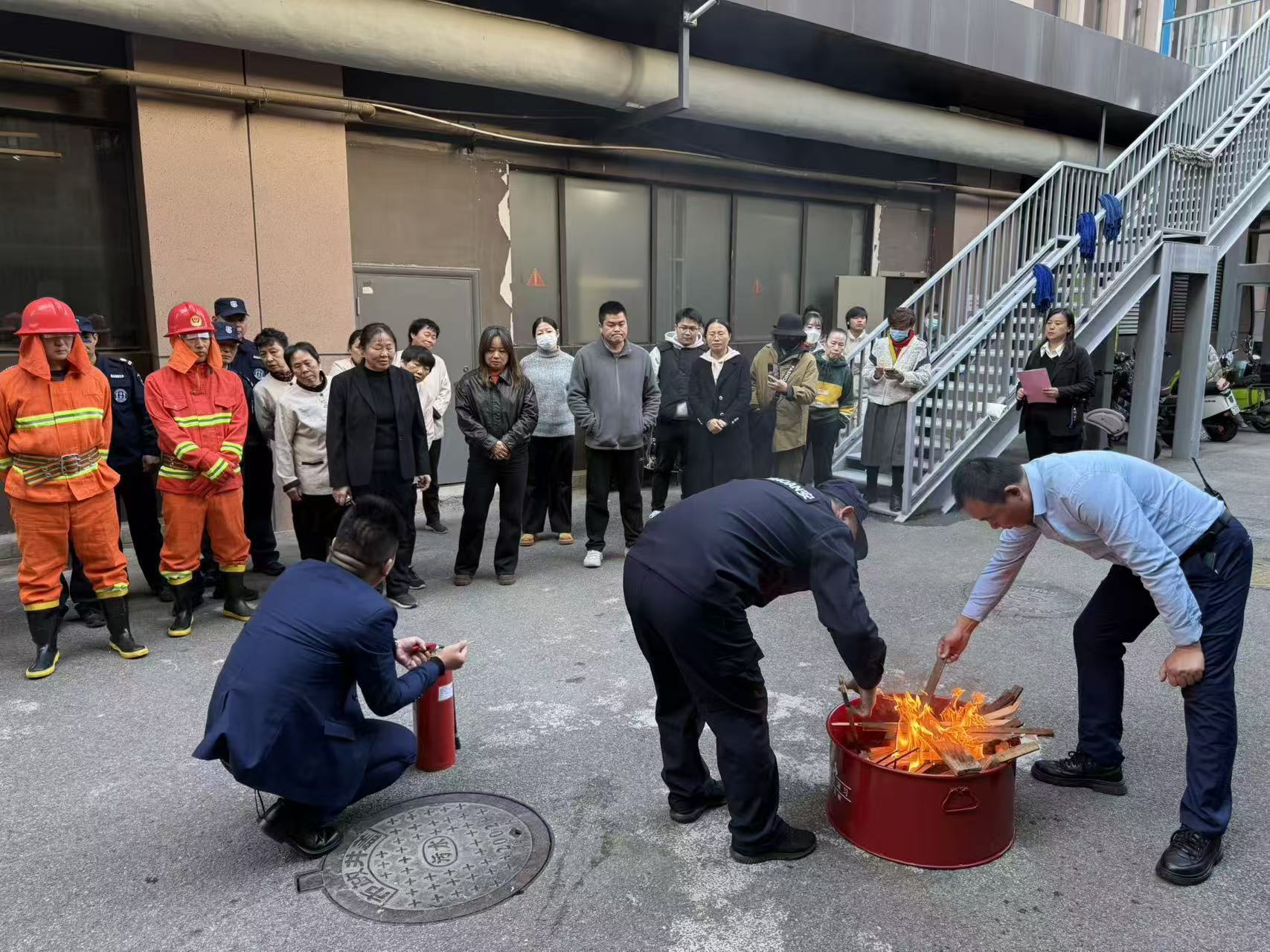 消防演练现场实拍